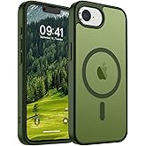 SUPFINE Magnetic for iPhone 16e Case 2025 (Compatible with MagSafe)(Military Grade Drop Protection) Slim Translucent Matte Shockproof with Anti-Fingerprint Phone Case,Cangling Green