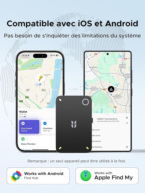FineTrack Slim Duo 2 Wallet Tag iOS Find My et Android Find Hub