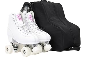 Fydelity- Retro Cute Roller Skate Bag for Women, Converts into Roller Skates Backpack –Heavy Duty Roller Skating Bag Fits Mens Ice Skate, Boys Inline Skates, Girls Figure Skates