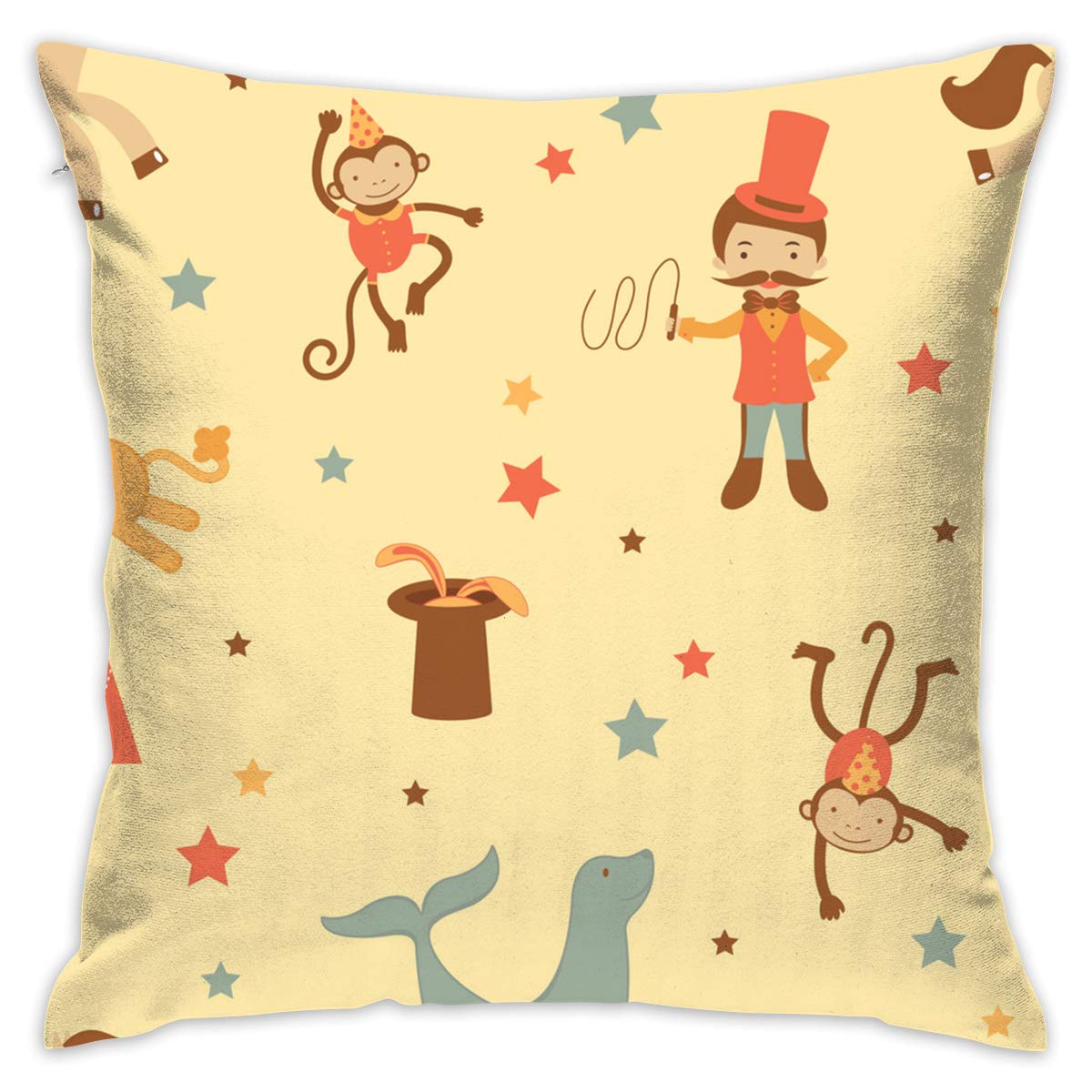 Amazon Com Eante Throw Pillow Cover Circus Animal Show Decorative
