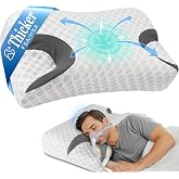 HSA/FSA CPAP Pillow for Side Sleeper, Sleep Apnea Pillow for Sleeping, CPAP Nasal Pillows Suit for All CPAP Masks User, Cervical Memory Foam Neck Support Pillow Relief Neck Pain for Side Back Sleepers