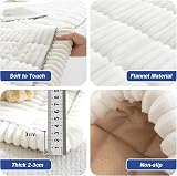 GKXLH Thick Corduroy Sofa Cover 2-4 Seater White 90x180cm Non-Slip view 6