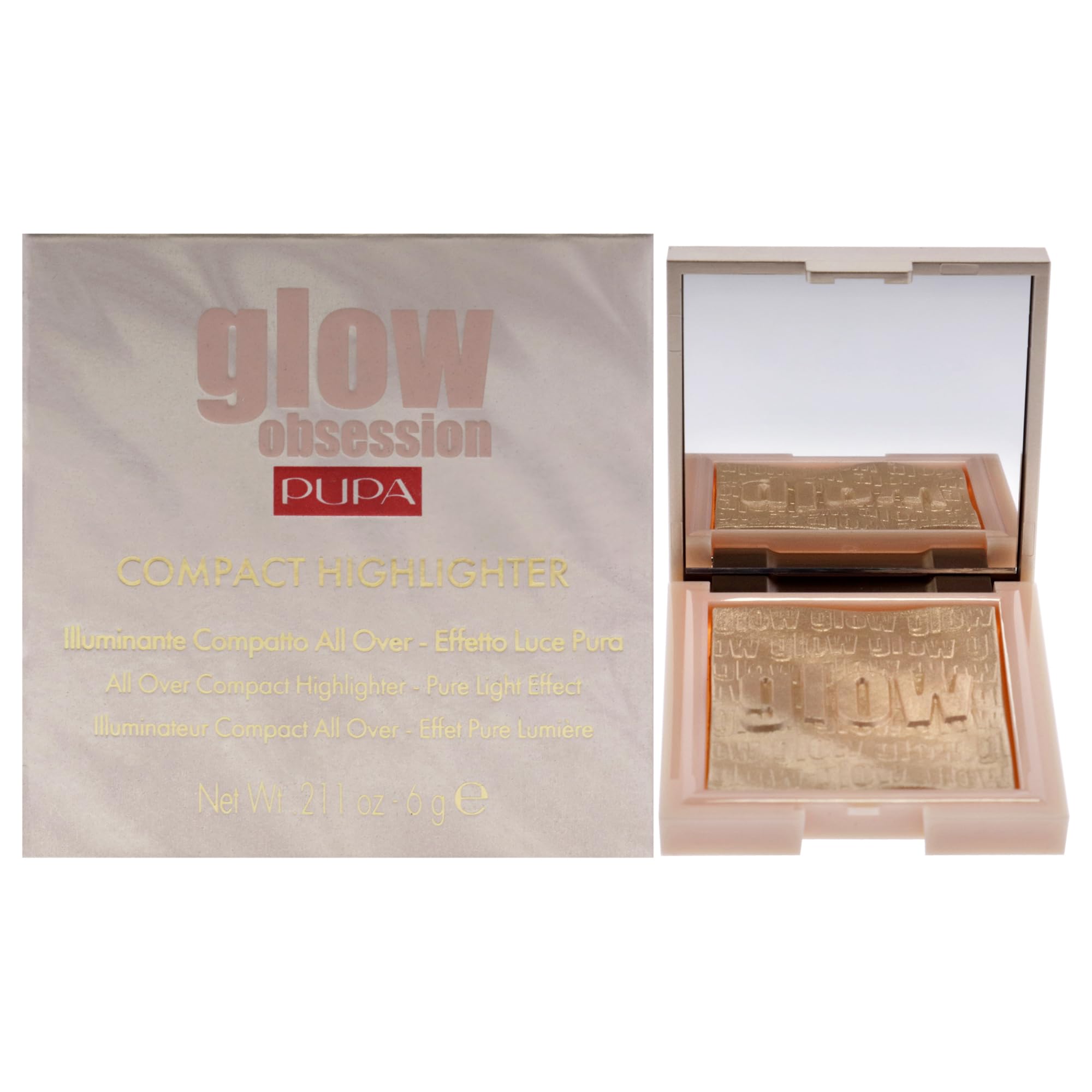 PUPA Glow Obsesssion Compact Highlighter - 100 Light Gold 6 g