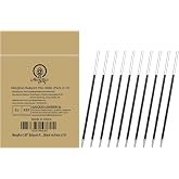 MengRan 3.85'' Ballpoint Ink Pen Refills for Click Pens,Black,10Pcs | 1mm Medium Point, 98mm Black Ink Pen Refills for Click Ballpoint Pens with Stylus Tip