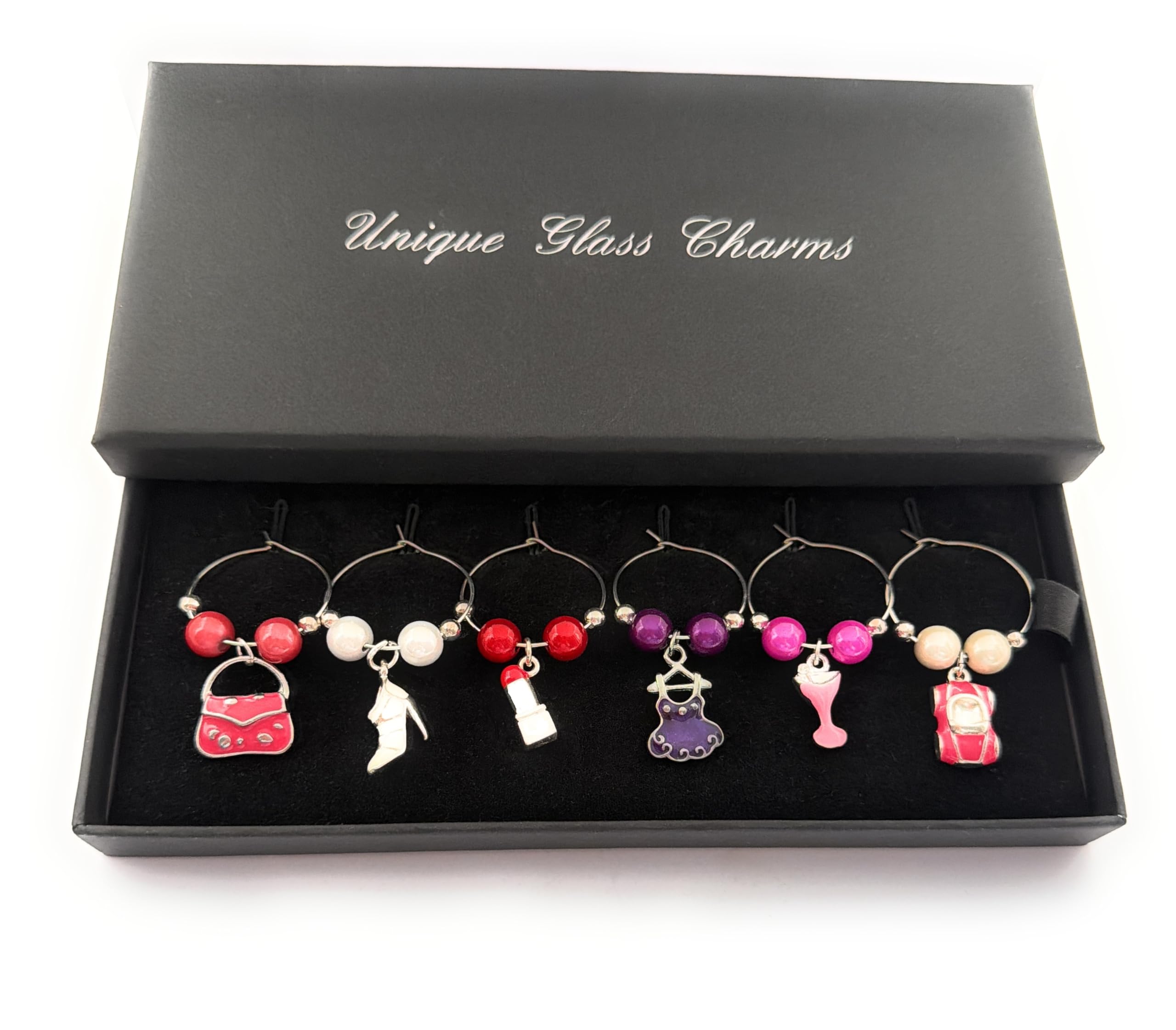 Libby's Market Place Girl's Favourite Things Wine Glass Charms with Gift Box