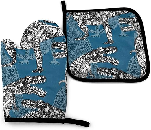 Amazon.com: Late Cretaceous Blue Oven Mitts & Pot Jacket Durable