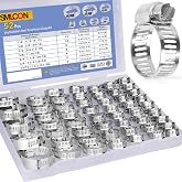 SMLCON 44-Piece Heavy Duty Hose Clamp Kit - 1/4" To 1-1/8" Stainless Steel 304 Worm Gear Clamps