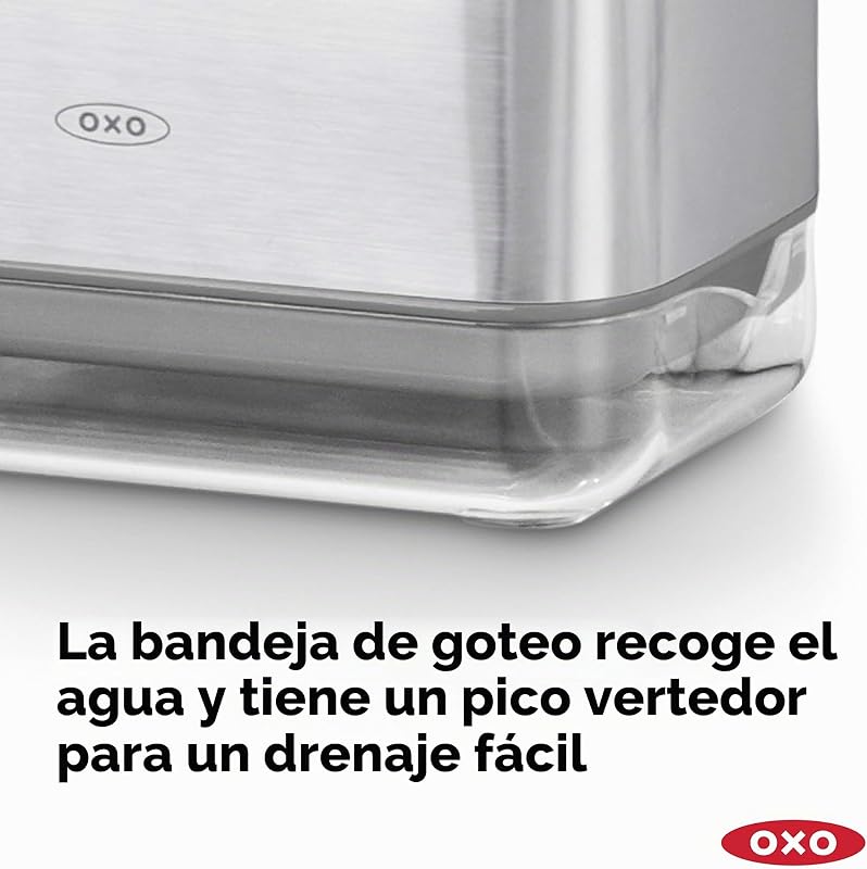 Good Grips Soporte para Utensilios para el Fregadero, Acero Inoxidable, Independiente, 21.33 x 12.06 x 15.87 cm