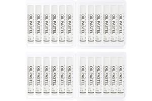 PATIKIL White Oil Pastels, 24Pcs Soft Oil Crayons Creamy Pastels Stick Art Supplies for Art Painting Drawing Blending Graffit