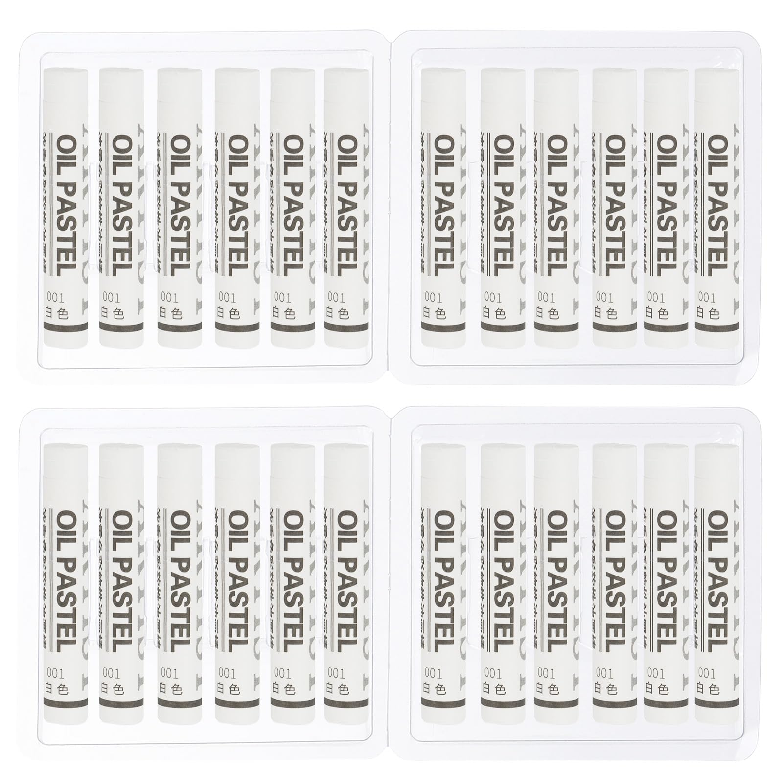 PATIKIL White Oil Pastels, 24Pcs Soft Oil Crayons Creamy Pastels Stick Art Supplies for Art Painting Drawing Blending Graffiti for Artists Beginners