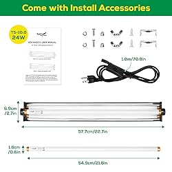 T5 UVB Reptile Light Fixture HO UVB Bulb Lighting