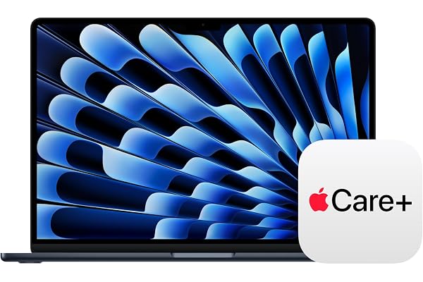 Apple 2026 MacBook Air 15-inch Laptop with M5 chip: Built for AI, 15.3-inch Display, 16GB Unified Memory, 1TB SSD, 12MP Center Stage Camera, Touch ID, Wi-Fi 7; Midnight with AppleCare+ (3 years)