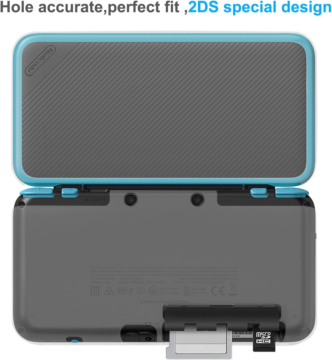 Cover Case for New Nintendo 2DS XL,Crystal Clear Case for New Nintendo 2DS XL: Electronics