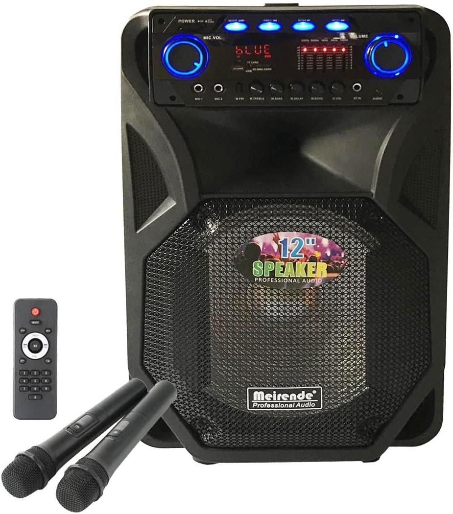 bluetooth dj pa speaker with disco light