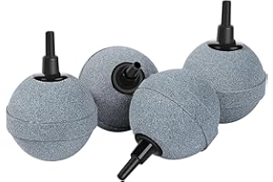 Air Stones for Aquariums and Ponds, 2 inch Round Diffuser, Long-Lasting Oxygen Aerator for Fish Tanks, Hydroponics, DWC Reser