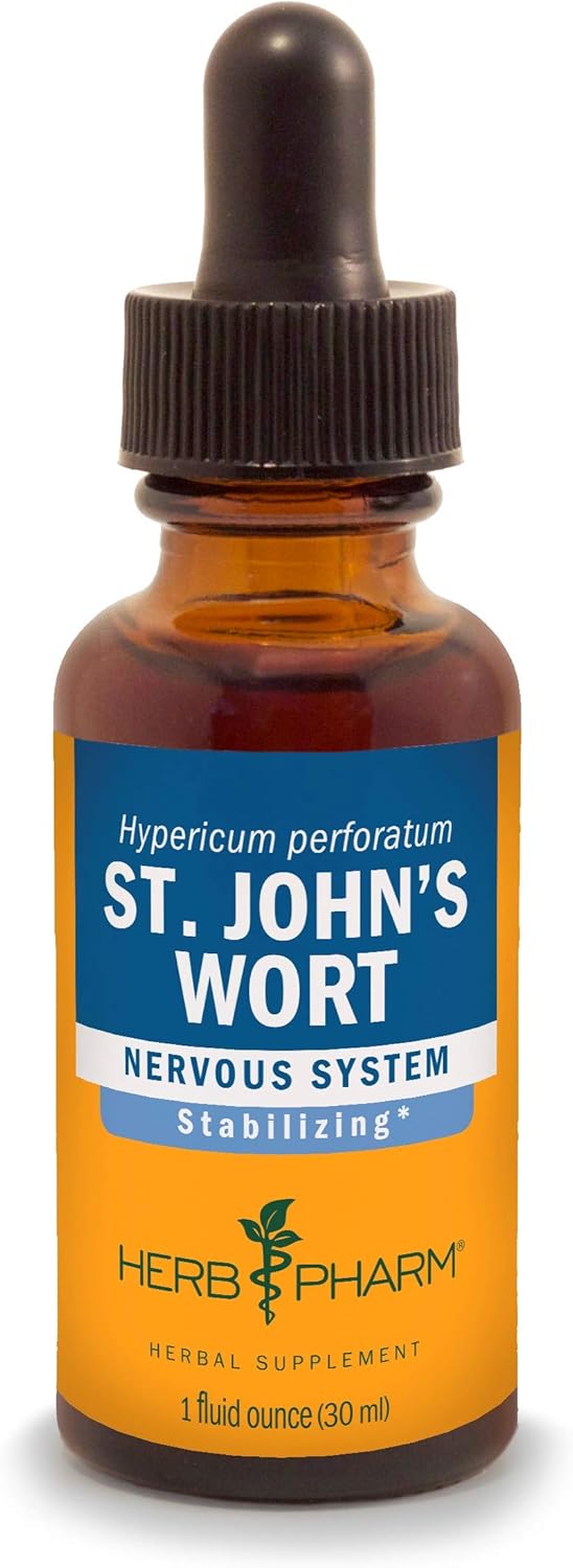 Herb Pharm St. John's Wort Liquid Extract for Positive Mood and Emotional Balance, Cane Alcohol, 1 Fl Oz: Health & Personal Care