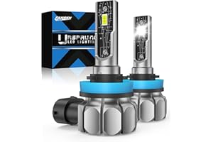URSPRUNG Fahren H11/H8/H16 LED Fog Light Bulbs, 12000 Lumens 500% Brighter Than Halogen, 6500K Cool White LED Fog Lamps, Non-Polarity, 60000 Hours Lifespan, Plug-N-Play Pack of 2
