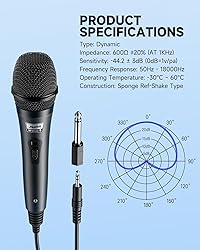 Moukey Karaoke Microphone, Dynamic Microphone with