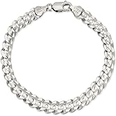 Savlano 925 Sterling Silver Curb Cuban Link Chain Bracelet for Men & Women - Made in Italy Comes With a Gift Box