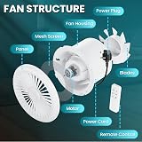 HG Power 150mm Reversible Extractor Fan with Remote Control White view 8