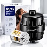 Shower Filter for Hard Water &amp; Shower Water Softener, Sensitive Skin &amp; Hair | 25-Stage High-Flow Shower Filter, 99% Chlorine Reduction, Hair Revitalization, Universal Fit for Shower Head Filter