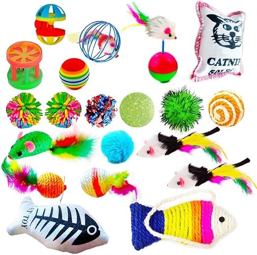 mouse in a pouch cat toy