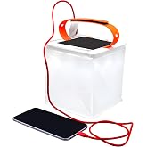 LuminAID Titan 2-in-1 Inflatable Solar LED Camping Lantern & Phone Charger | 300 Lumens, Twist-to-Inflate Design, Camping, Hi