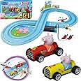 Carrera First Peppa Pig - Kids GranPrix Slot Car Race Track with Spinners - Includes Peppa Pig and George Cars - Battery-Powered Beginner Racing Set for Kids Ages 3 Years and Up