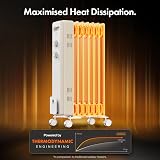 VonHaus Oil Filled Radiator 7 Fin 1500W Portable Electric Heater view 4