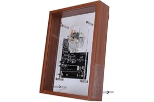 Asixxsix Retro Frame CD Player, Bluetooth Music Player with AUX Input Transparent Body Floating CD Mechanism Wall Mount Deskt