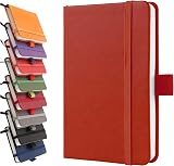 Lefute A6 Notebooks Pocket Notebook Hardback Red 200 Pages 80gsm PU Leather view 1