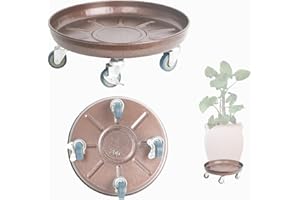 AYALIGHT 3 Pack Metal Heavy Duty Plant Caddy With Wheels 12 Inch, Round Plant Caddy Suitable For Outdoor and Indoor Mobile Flower Pots, Don't Worry About This Metal Product Getting Deformed or Damaged.