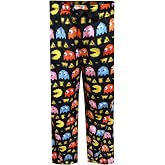 MJC Mens Pacman Waka Waka Chasing Ghosts Black Plush Lounge Pants
