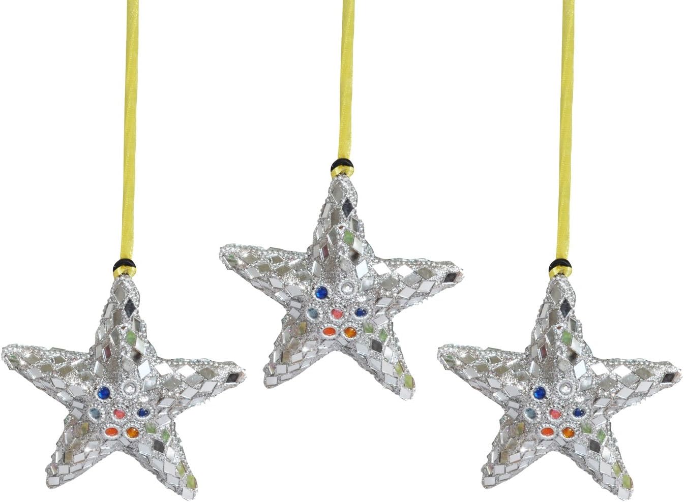 Set of 3,Silver Decorative Christmas Tree Ornament