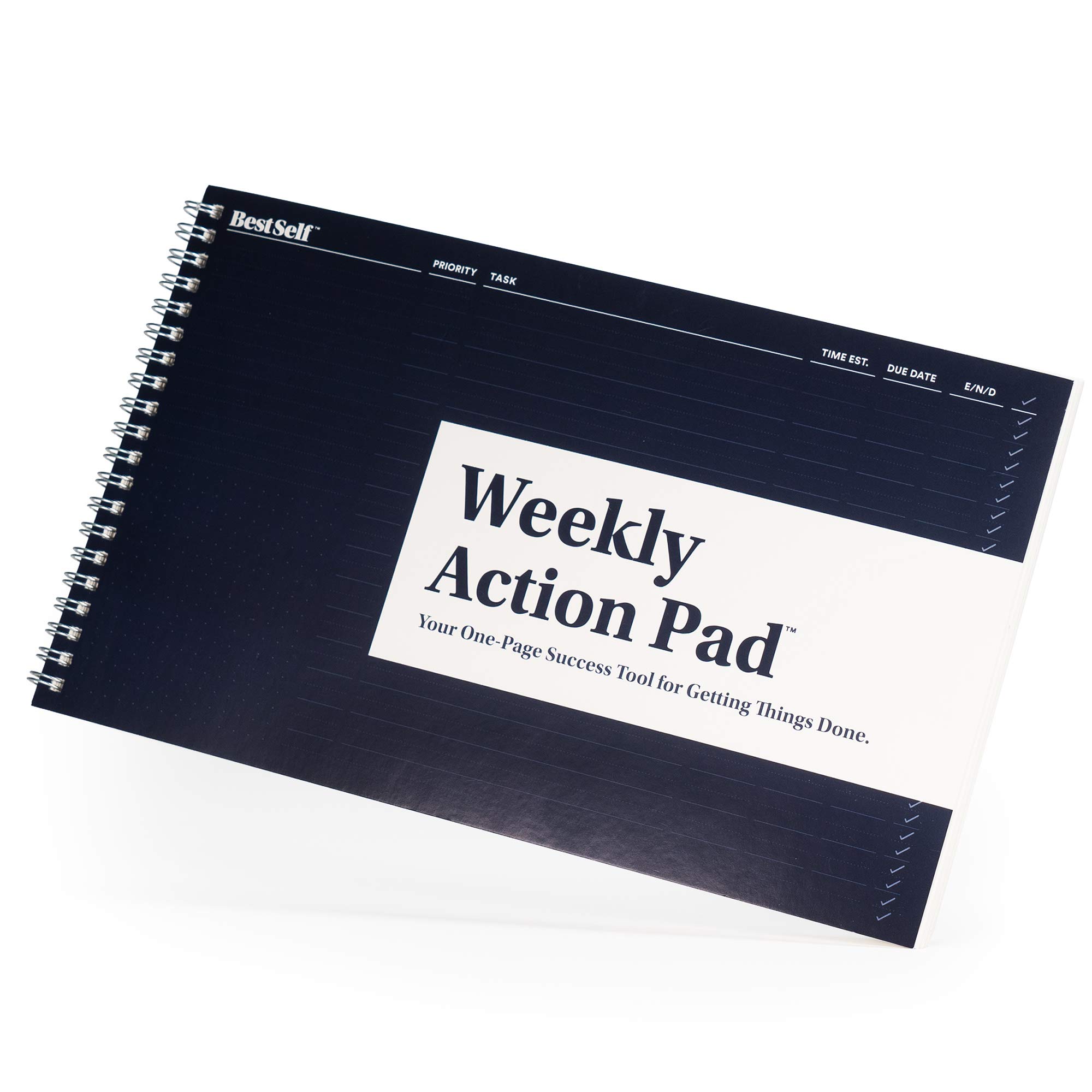 Weekly Action Pad by BestSelf — ToDo Notepad Planning Tool Designed to Optimize Your Week, Effectively Manage Tasks, Boost Productivity and Maximize Results - 52 Tear Off 11” x 7” Sheets
