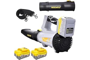 WeGofly 500 CFM Cordless Leaf Blower, 2 x 21V 4.0Ah Battery and Charger, Electric Leaf Blowers for Patio Cleaning, Lawn Care, Blowing Leaves and Snow