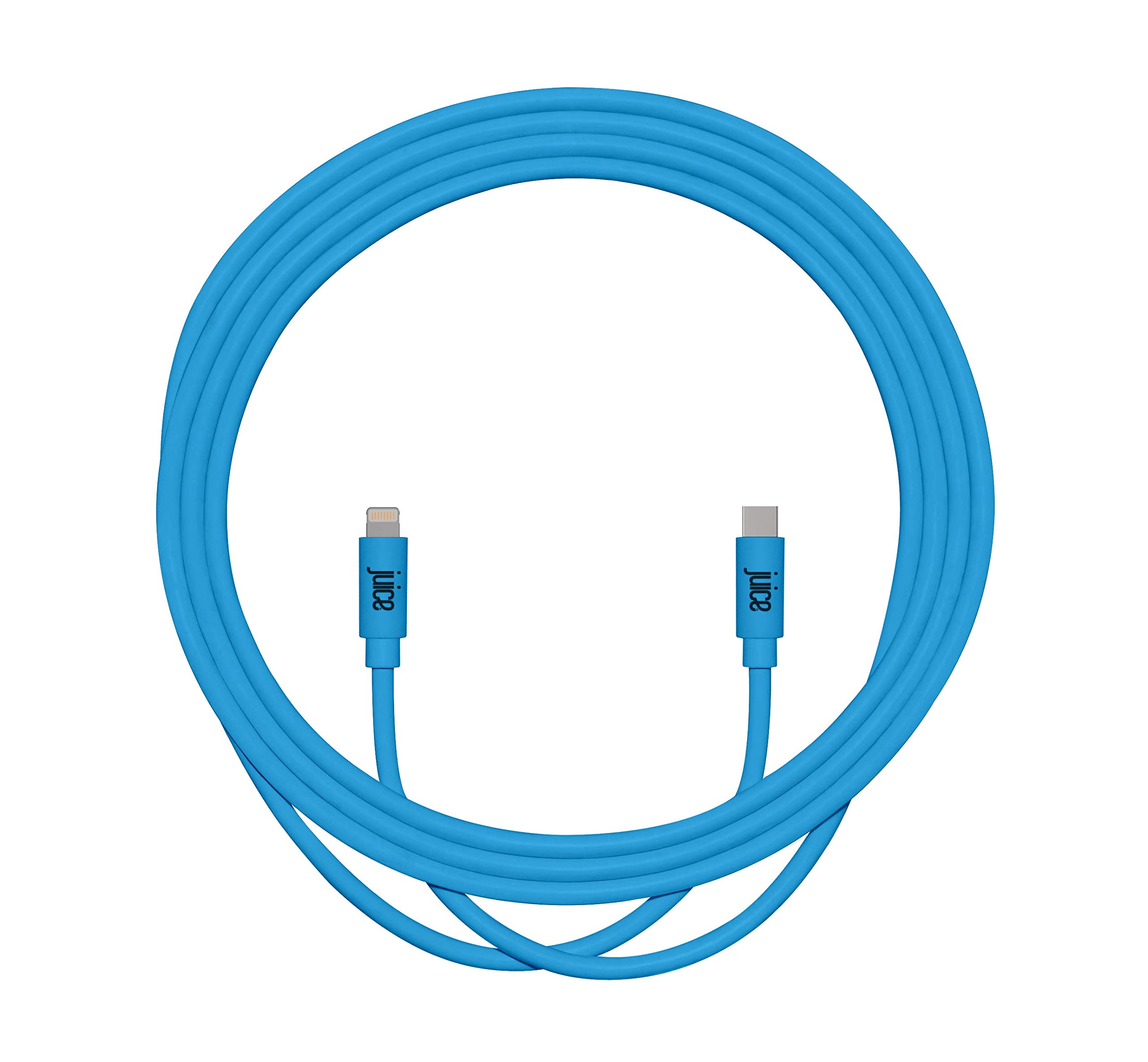 Juice Apple Lightning and USB Type C Charge and Sync Cable, 2m, Blue