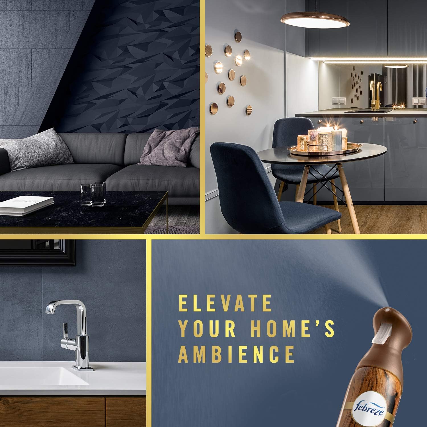 Febreze Air Freshener Spray, Forest, Odor Eliminator, 3 Count: Health & Personal Care