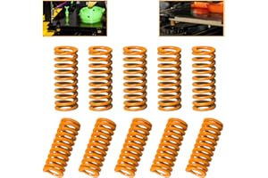 Marketty 3D Printer Die Spring 8mm OD 20mm Long Light Load Compression Mould Die Spring Yellow 10pcs Compatible for 3D Printer Ender 3/Ender 3 Pro/Ender 3 V2 Stock Bed Leveling