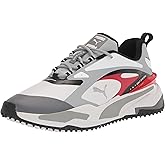 Puma Golf Men's Gs-Fast Golf Shoe, Puma White-High Rise-High Risk Red, 8.5M