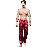 Tony & Candice Men's Satin Pajama Pants Long PJ Bottoms