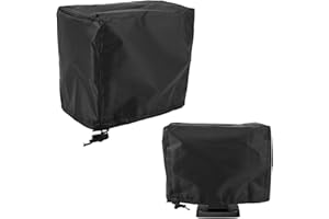 LYREH Fish Finder Cover for Lowrance & Humminbird 5 Inch Devices, 8.3x7.1x5.1 Inch Oxford Fabric Depth Finder Cover with Silver Coating & Drawstring Waterproof Protection for Screen and Devices