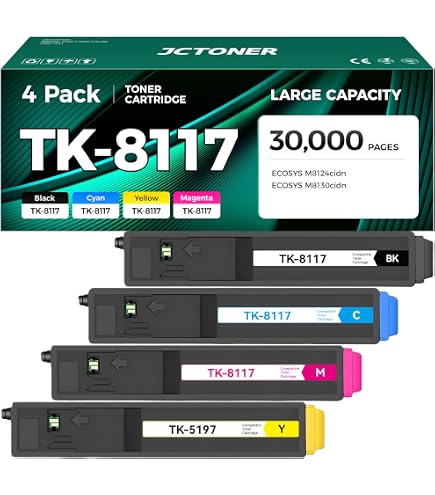 Amazon.com: TK8117K 1T02P30US0 Genuine Kyocera Toner Value Pack, B