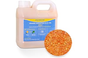 ABSORBKING Desiccant Beads – 2.4 LBS Silica Beads with Orange Indicating Silica Gel, Premium Silica Gel Beads 3-5mm Industry Standard, Rechargeable Desiccant Used for 3D Filament