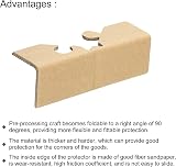 PATIKIL 50pc Cardboard Corner Protectors 60x40mm Thick 4mm for Art Packing view 4