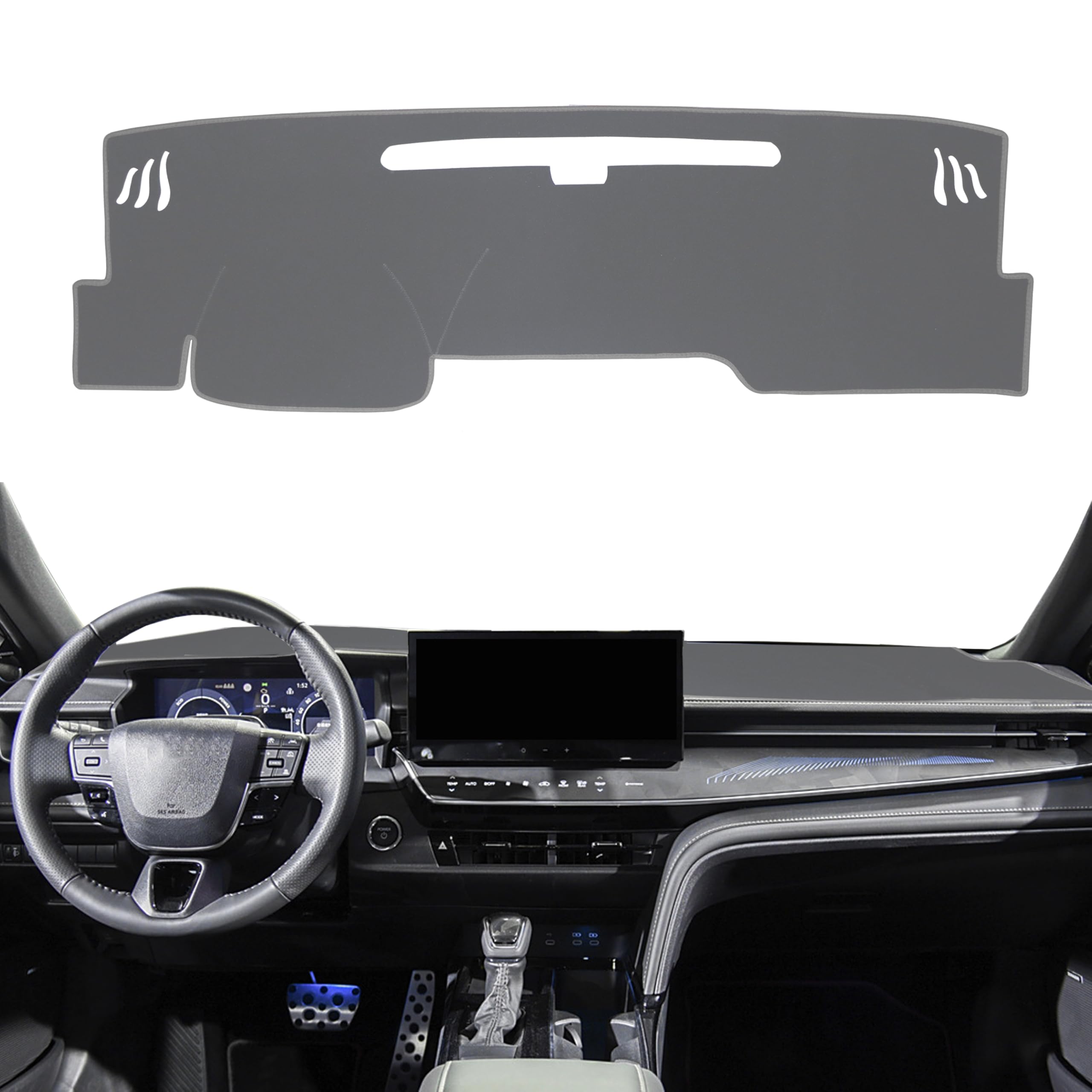 Photo 1 of SENSHINE Dashboard Cover for 2025 2026 Toyota Camry Accessories Dash Cover Mat No Glare Sunshade UV Rays Carpet Protector Pad Without HUD, All Gray