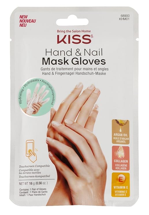 Kiss Hand & Nail Mask Gloves 2 Count (2 Pack) Beauty