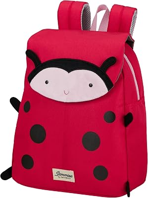 Happy Sammies Eco - Mochila para crianças S+, 32 cm, 11 L, Vermelha (Ladybug Lally)