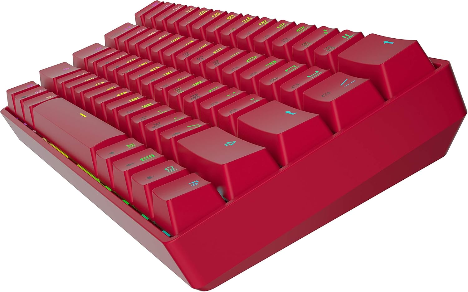 HK Gaming GK61 Mechanical Gaming Keyboard 60 Percent, Red, Gateron Mechanical Red - Image 3