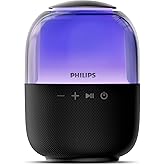 Philips S2108 Portable Bluetooth Speaker, 5W RMS, 7H Playtime, TWS Stereo Pairing, LED Light Effects, USB-C Charging – Punchy bass, Compact Wireless Speaker for Home, Outdoor, Travel